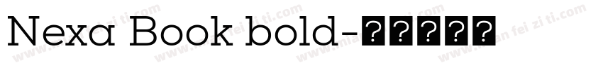 Nexa Book bold字体转换